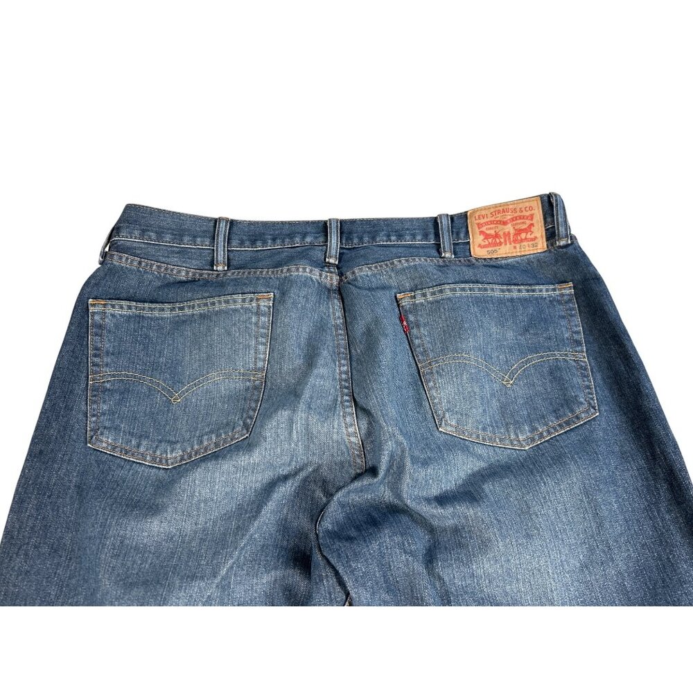 Levis 505 Original Fit Men's Jeans 40x32 Blue Denim Straight Leg 100% Cotton EUC - Picture 8 of 9